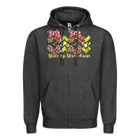 Charcoal Heather three up theree down softball Zipper Hoodie - RacoonDesign