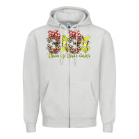 Dove Grey three up theree down softball Zipper Hoodie - RacoonDesign