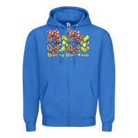 True Royal three up theree down softball Zipper Hoodie - RacoonDesign