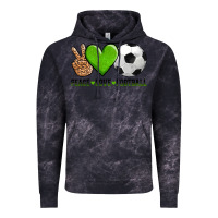 Cloud Black peace love soccer Vintage Hoodie - AdoDesignShop
