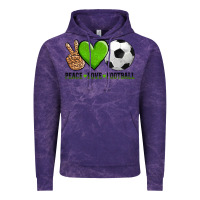 Cloud Purple peace love soccer Vintage Hoodie - AdoDesignShop