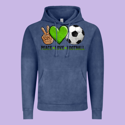 Peace Love Soccer Vintage Hoodie Designed By Adodesignshop