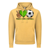 Vintage Mustard peace love soccer Vintage Hoodie - AdoDesignShop