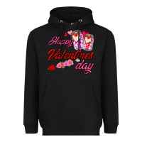 Black happy valentines day Heavyweight Hoodie - AdoDesignShop