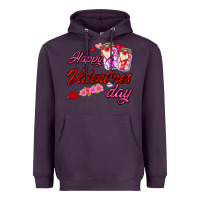 Plum happy valentines day Heavyweight Hoodie - AdoDesignShop