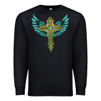 Black wing cross Premium Sweatshirt - Artiststas