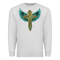 Dove Grey wing cross Premium Sweatshirt - Artiststas