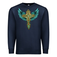 Navy wing cross Premium Sweatshirt - Artiststas