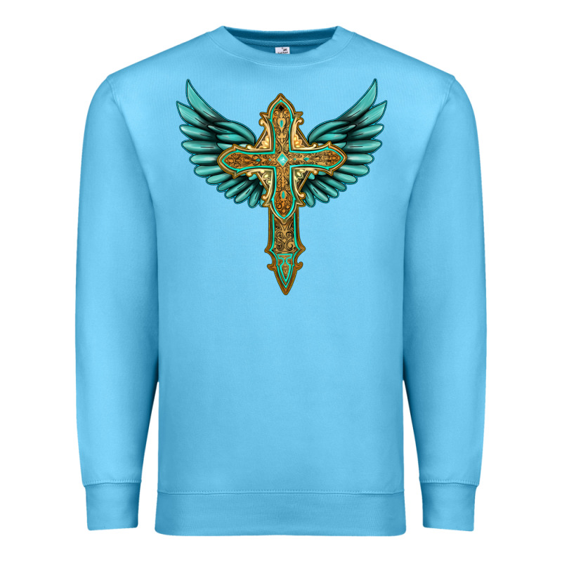 Wing Cross Premium Sweatshirt by Artiststas | Teevron