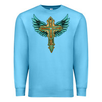 Ocean Blue wing cross Premium Sweatshirt - Artiststas