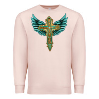 Pale Pink wing cross Premium Sweatshirt - Artiststas