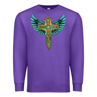Purple wing cross Premium Sweatshirt - Artiststas