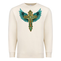 Sandshell wing cross Premium Sweatshirt - Artiststas