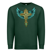 Sports Green wing cross Premium Sweatshirt - Artiststas
