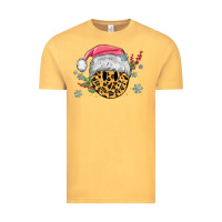 Vintage Mustard leopard smiley face Vintage Tee - MaliasSmallBusiness