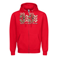 Red three up theree down Zipper Hoodie - RacoonDesign