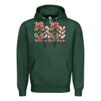 Sports Green three up theree down Zipper Hoodie - RacoonDesign
