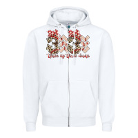 White three up theree down Zipper Hoodie - RacoonDesign