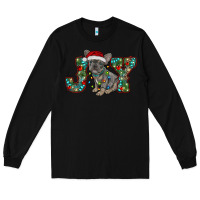 Black french bulldog christmas joy Long Sleeve Tee - RanaPortraitStore