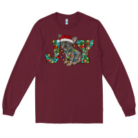 Burgundy french bulldog christmas joy Long Sleeve Tee - RanaPortraitStore