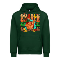 Forest Green gobble gobble gobble gobble turkey Urban Hoodie - MaliasSmallBusiness