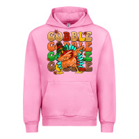 Fuchsia Pink gobble gobble gobble gobble turkey Urban Hoodie - MaliasSmallBusiness