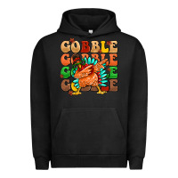 Pigment Black gobble gobble gobble gobble turkey Urban Hoodie - MaliasSmallBusiness