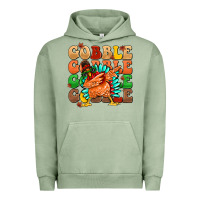 Pigment Oil Green gobble gobble gobble gobble turkey Urban Hoodie - MaliasSmallBusiness