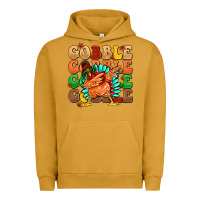 Pigment Peanut Butter gobble gobble gobble gobble turkey Urban Hoodie - MaliasSmallBusiness