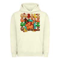 Pigment Pistachio gobble gobble gobble gobble turkey Urban Hoodie - MaliasSmallBusiness