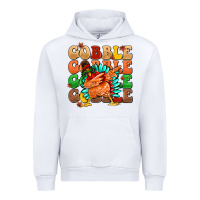 White gobble gobble gobble gobble turkey Urban Hoodie - MaliasSmallBusiness