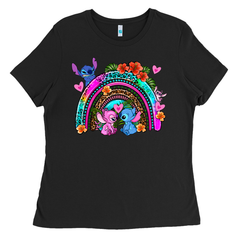 Stitch And Lilo Rainbow Ladies Tee by AdoDesignShop | Teevron