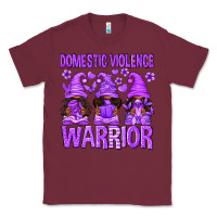 Burgundy Domestic Violence Warrior Afro Gnomes Classic Tee - texasbilliewilder