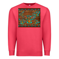 Cardinal western thunderbird and arrow with aztec leopard Premium Sweatshirt - Artiststas