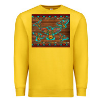 Lemon western thunderbird and arrow with aztec leopard Premium Sweatshirt - Artiststas