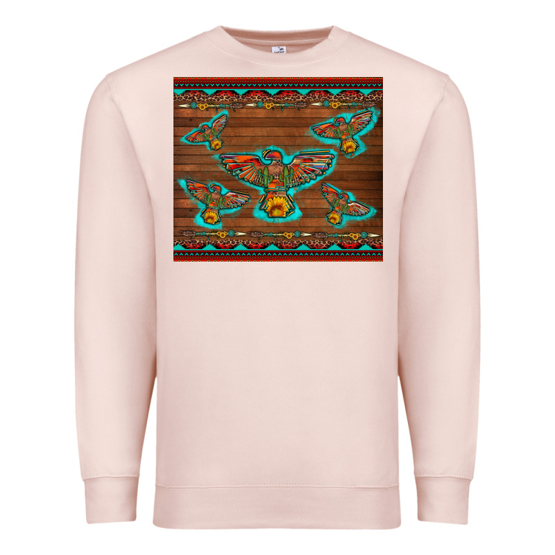 Western Thunderbird And Arrow With Aztec Leopard Premium Sweatshirt by Artiststas | Teevron