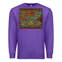 Purple western thunderbird and arrow with aztec leopard Premium Sweatshirt - Artiststas