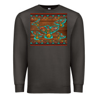 Smoke western thunderbird and arrow with aztec leopard Premium Sweatshirt - Artiststas