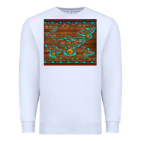 White western thunderbird and arrow with aztec leopard Premium Sweatshirt - Artiststas