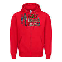 Red god bless america Zipper Hoodie - CowhideDigitalArt