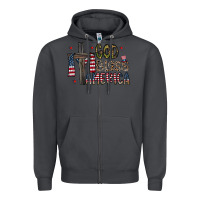 Smoke god bless america Zipper Hoodie - CowhideDigitalArt