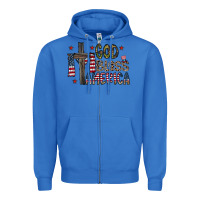 True Royal god bless america Zipper Hoodie - CowhideDigitalArt