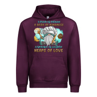 Mauve Wine A Pinch Of Patience a Das Of Kindness Urban Hoodie - MaliasSmallBusiness