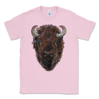 Bubblegum Pink american bison Classic Tee - RanaPortraitStore