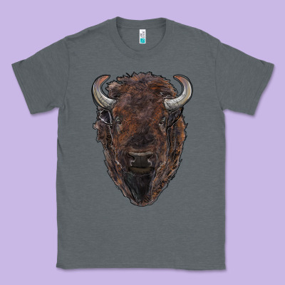 American Bison Classic Tee Designed By Ranaportraitstore