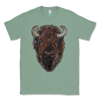 Sage american bison Classic Tee - RanaPortraitStore