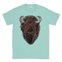 Seafoam american bison Classic Tee - RanaPortraitStore