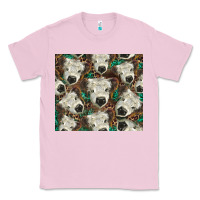 Bubblegum Pink white Scottish calf Classic Tee - BarkalooDesign