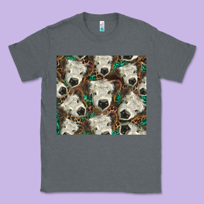 White Scottish Calf Classic Tee Designed By Barkaloodesign