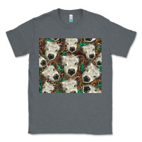 Charcoal Heather white Scottish calf Classic Tee - BarkalooDesign